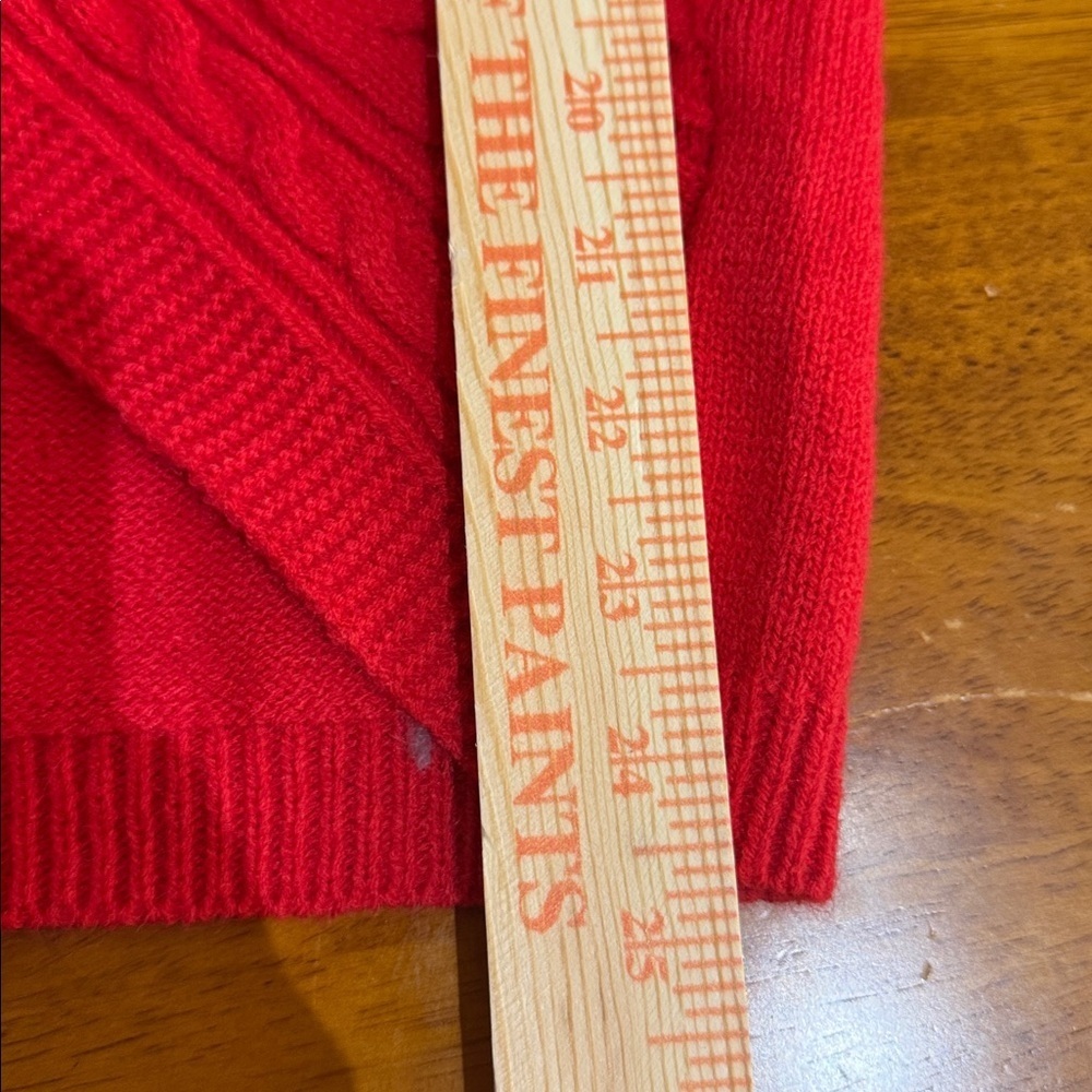Patrizia Luca Bold Crossover Cable knit red sweater size Small - Picture 8 of 8